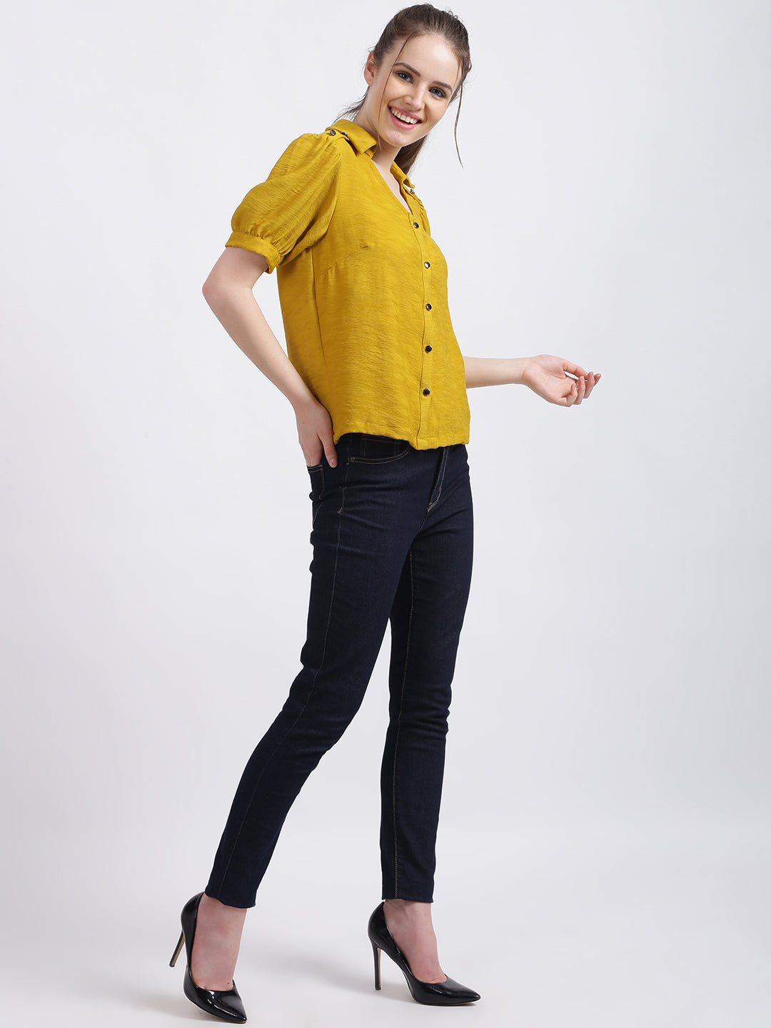 Mustard Solid Regular Top