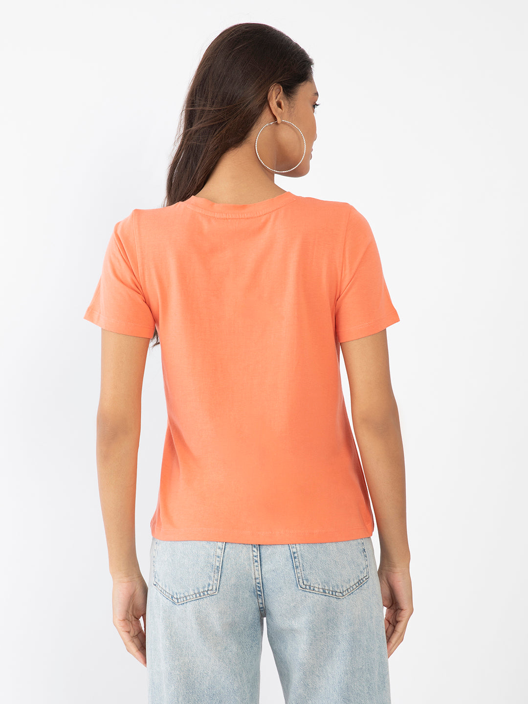 Orange Printed T-Shirt