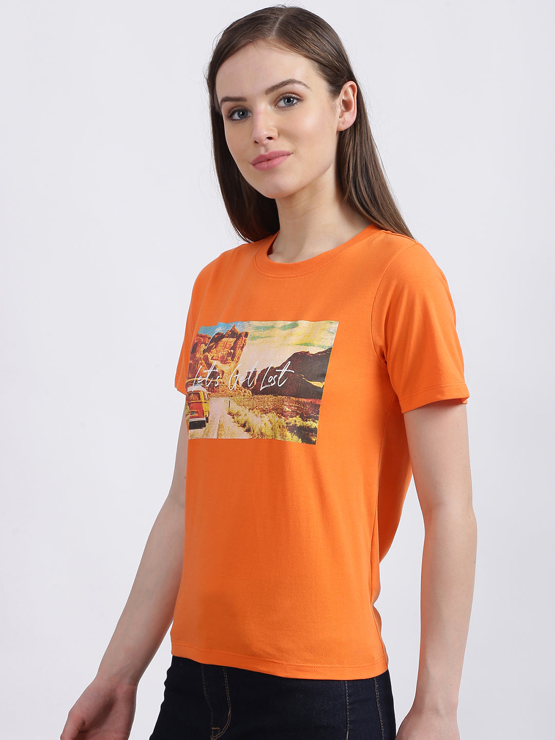 Orange Graphic Regular T-Shirt