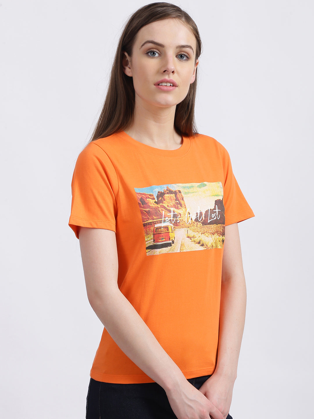 Orange Graphic Regular T-Shirt