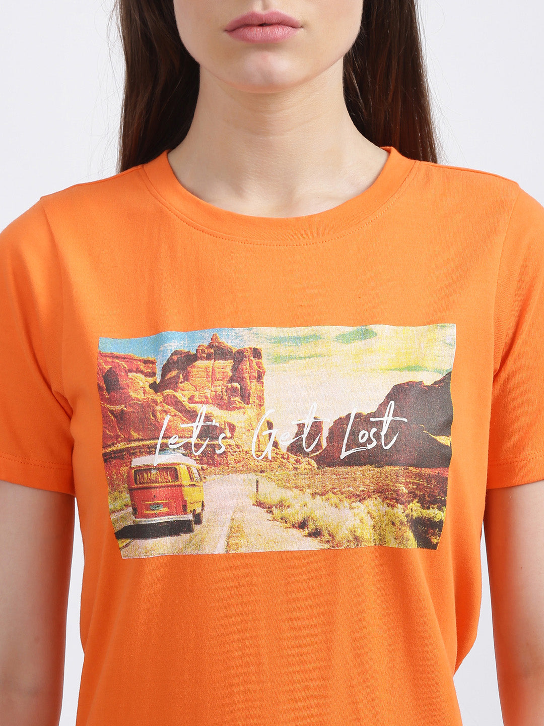 Orange Graphic Regular T-Shirt