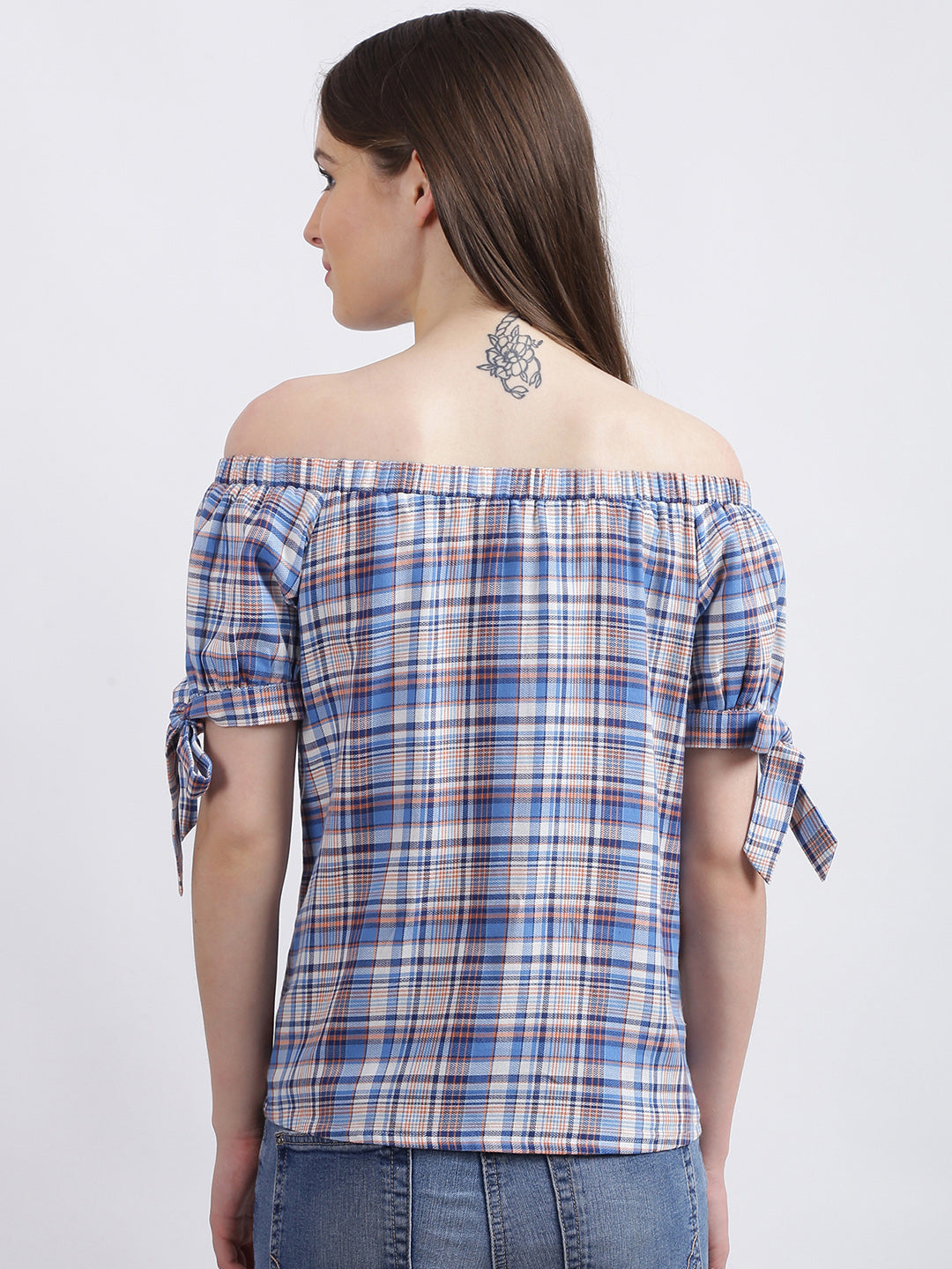 Multi-Colored Checked Regular Top