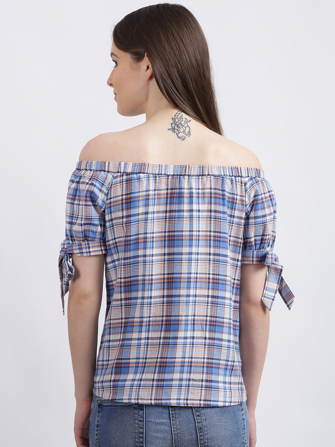 Multi-Colored Checked Regular Top for Women