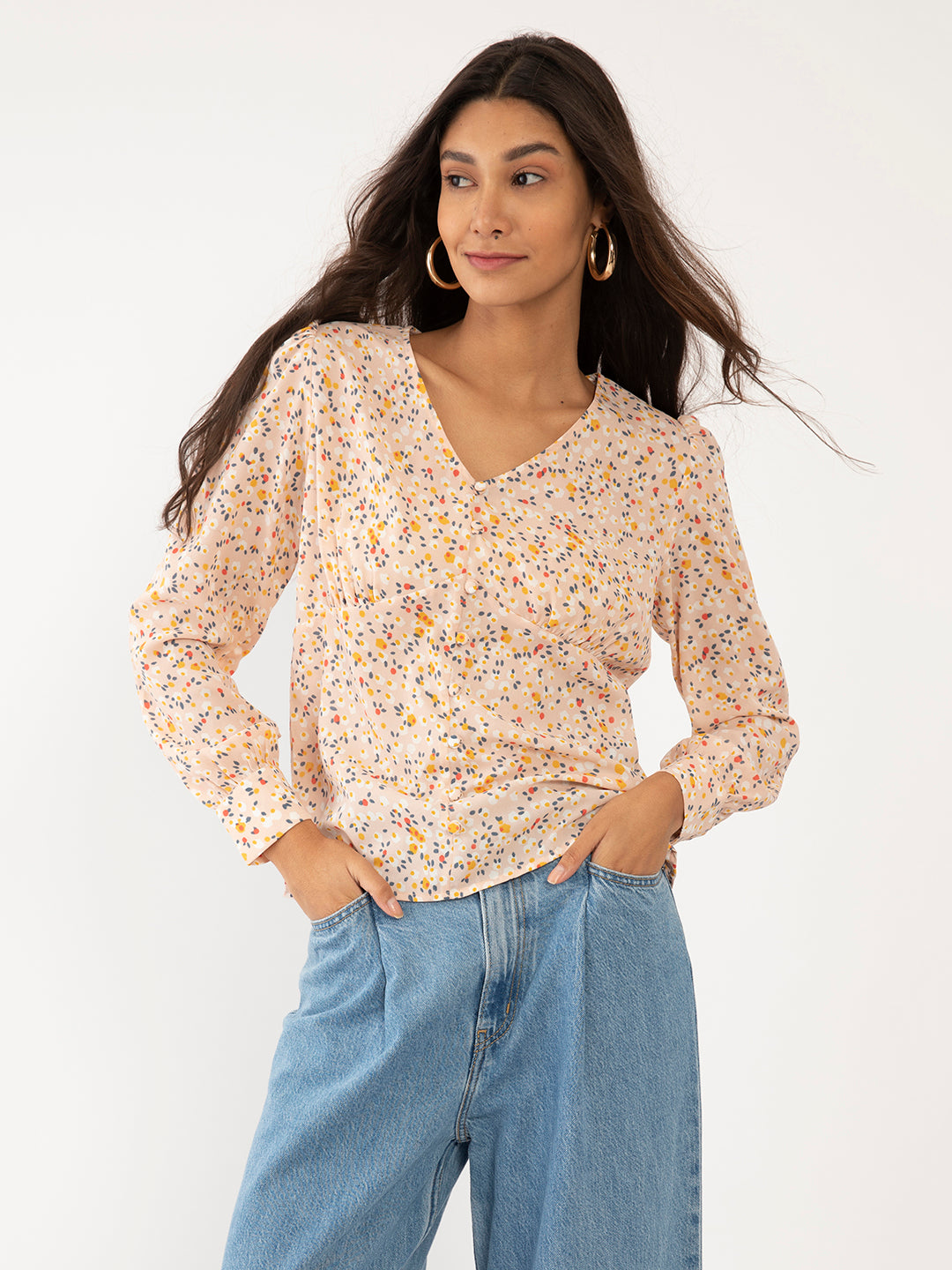 Peach Quirky Top