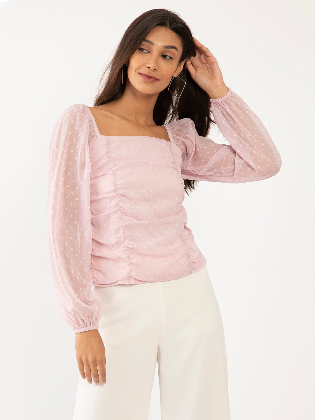 Pink Textured Top