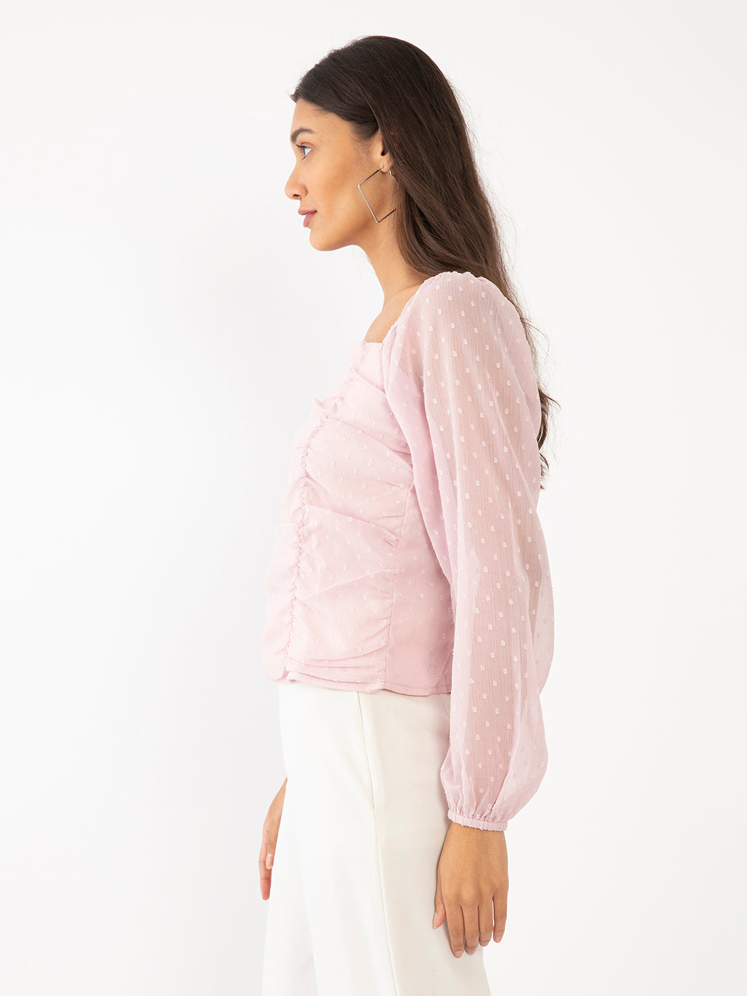 Pink Textured Top