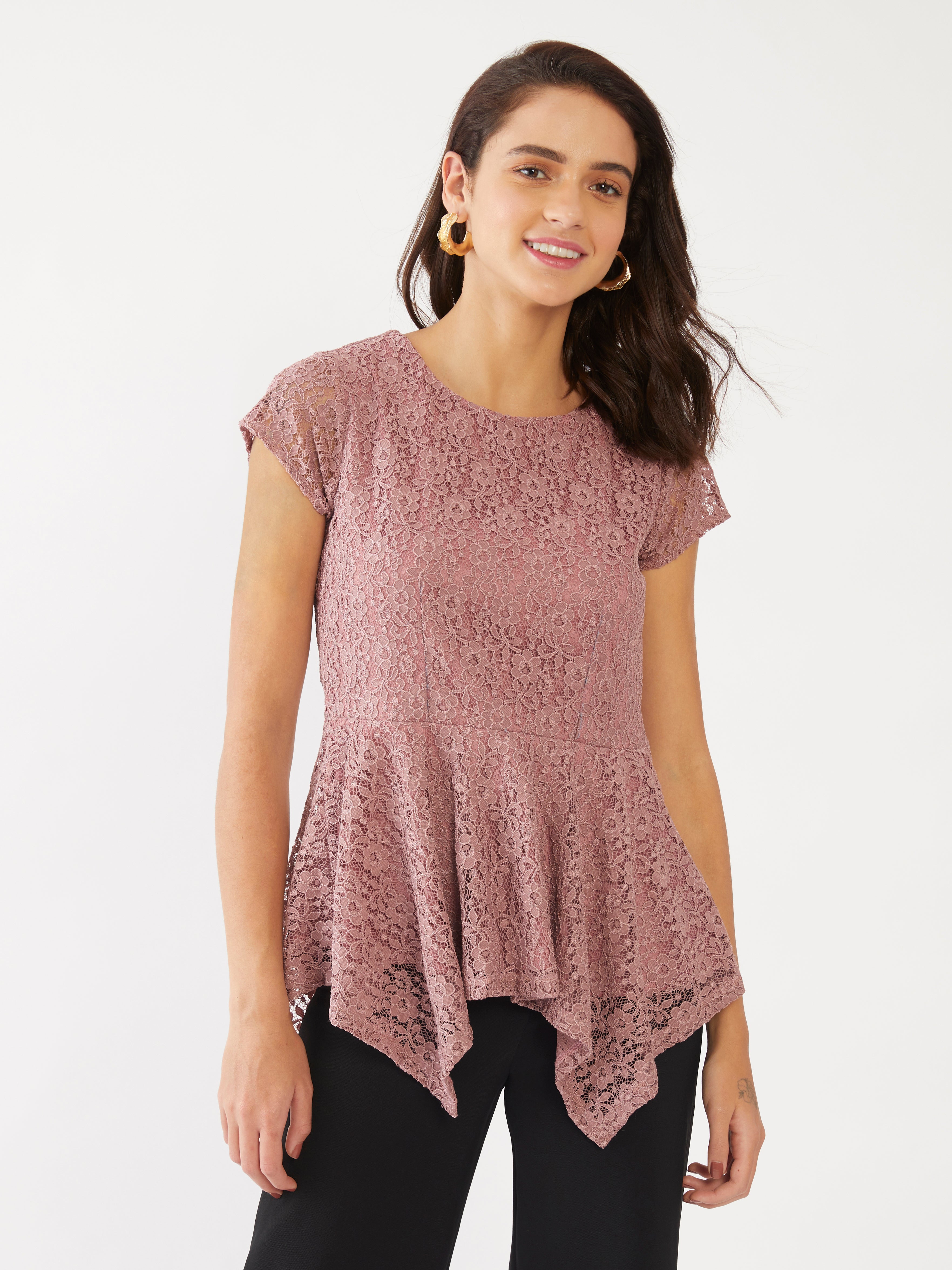 Pink Lace Top