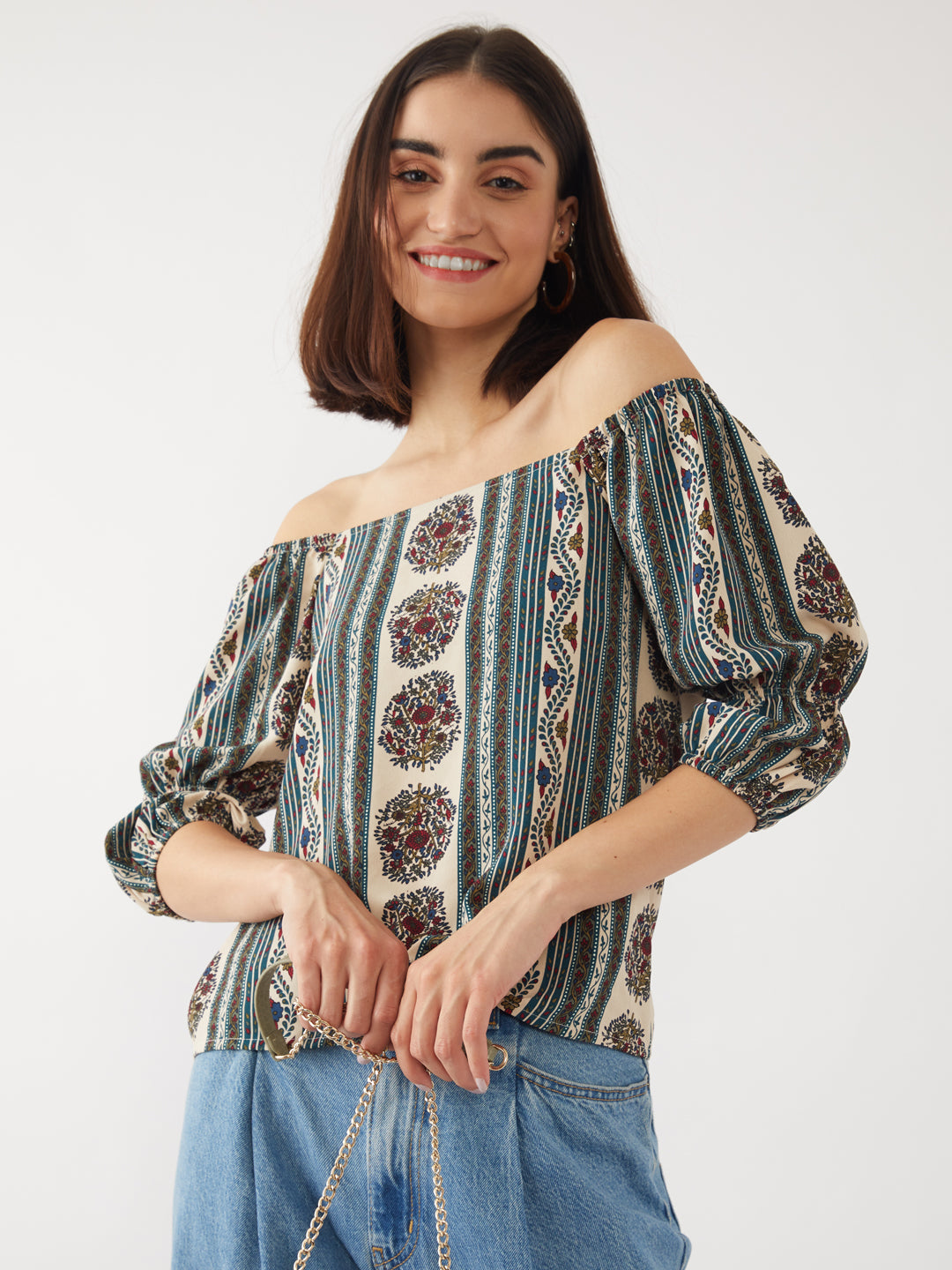 Multicolored Floral Print Top