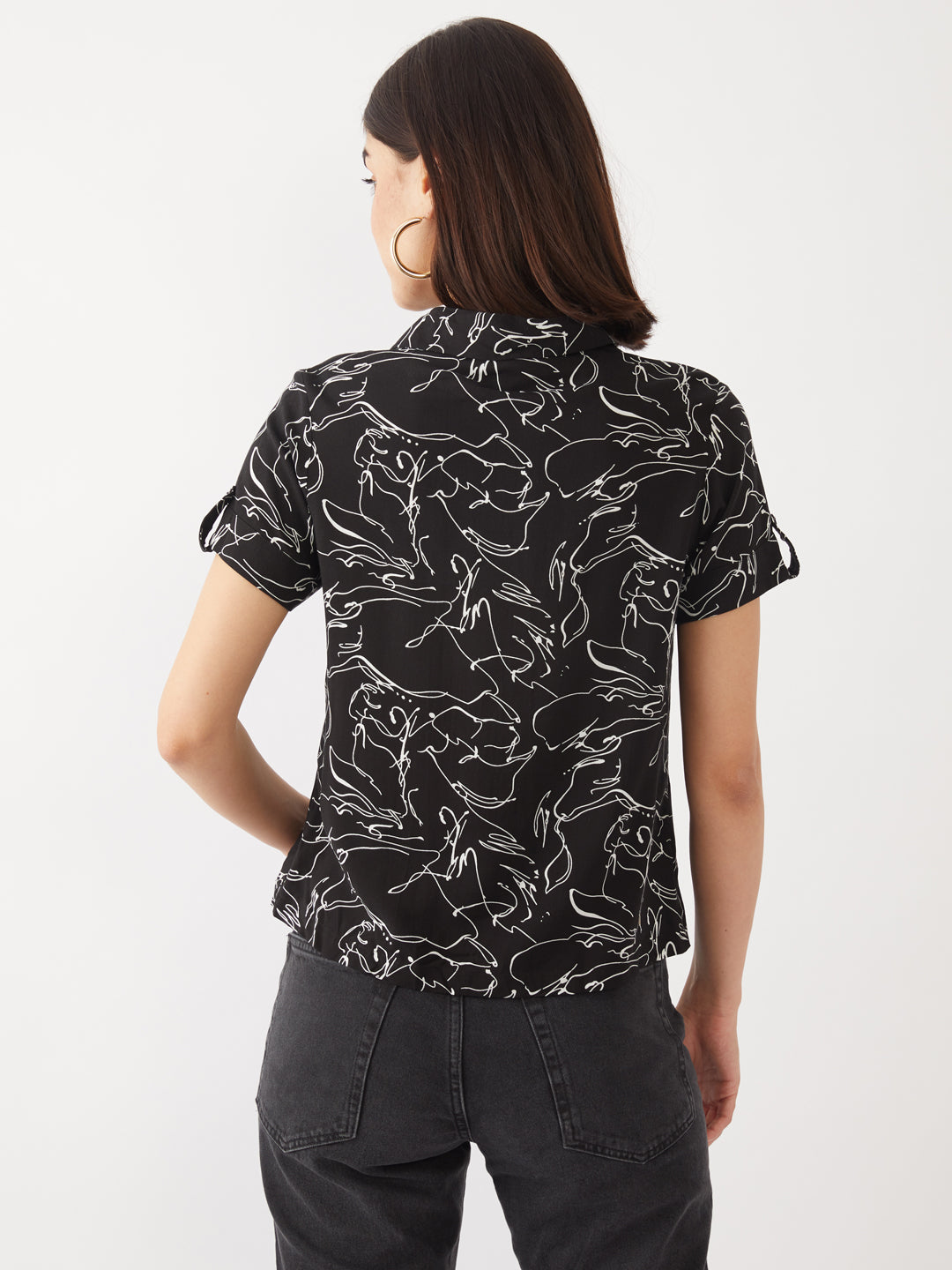 Black Printed Shirt