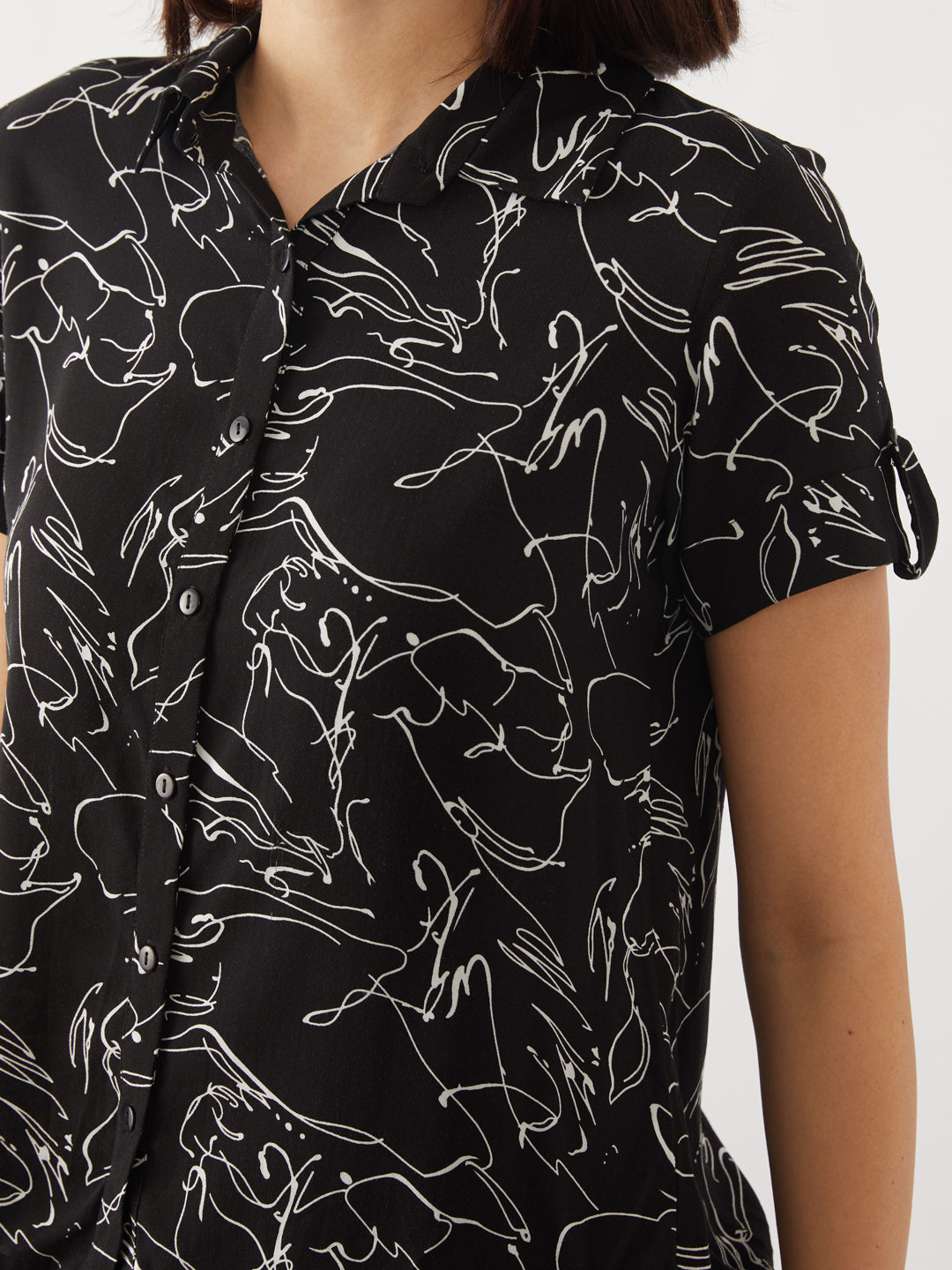 Black Printed Shirt