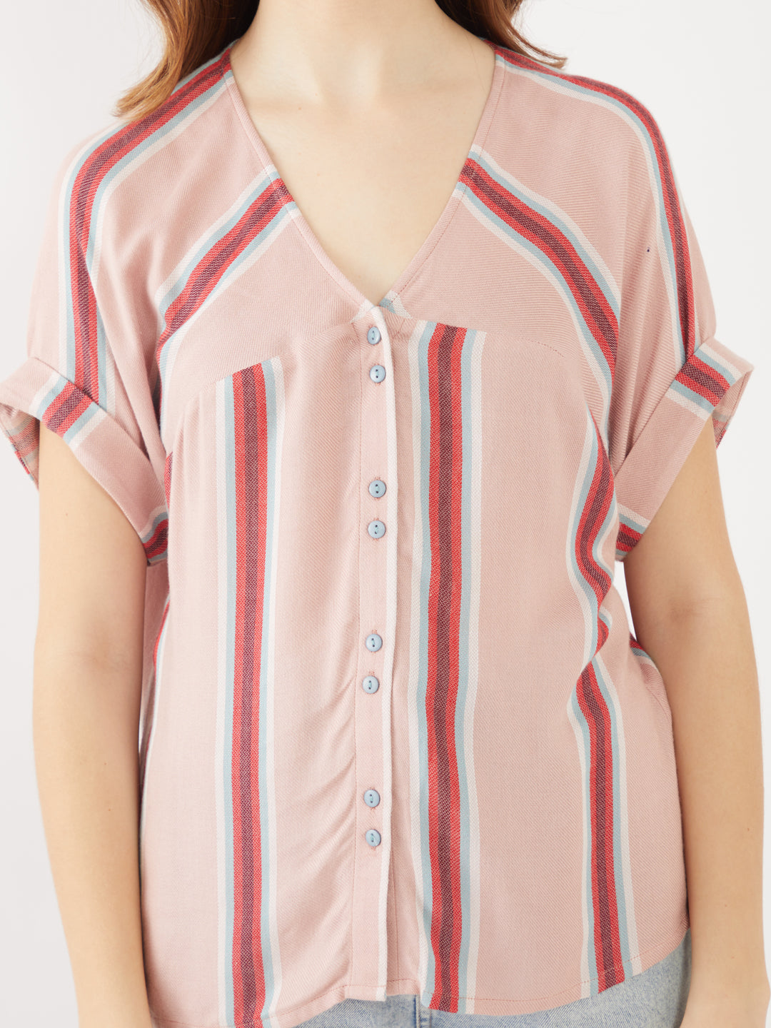 Pink Striped Top