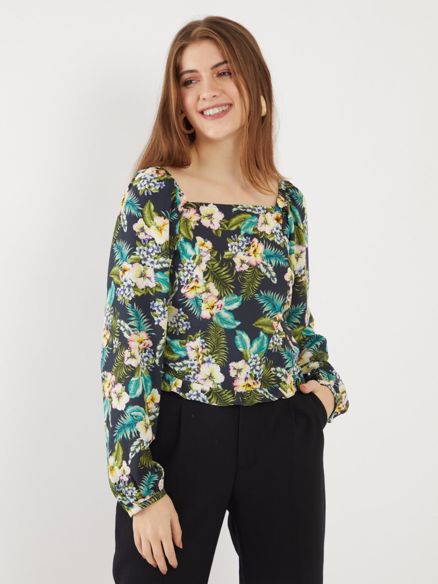 Multicolored Printed Top