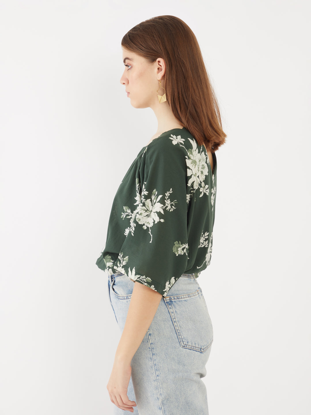 Green Printed Top