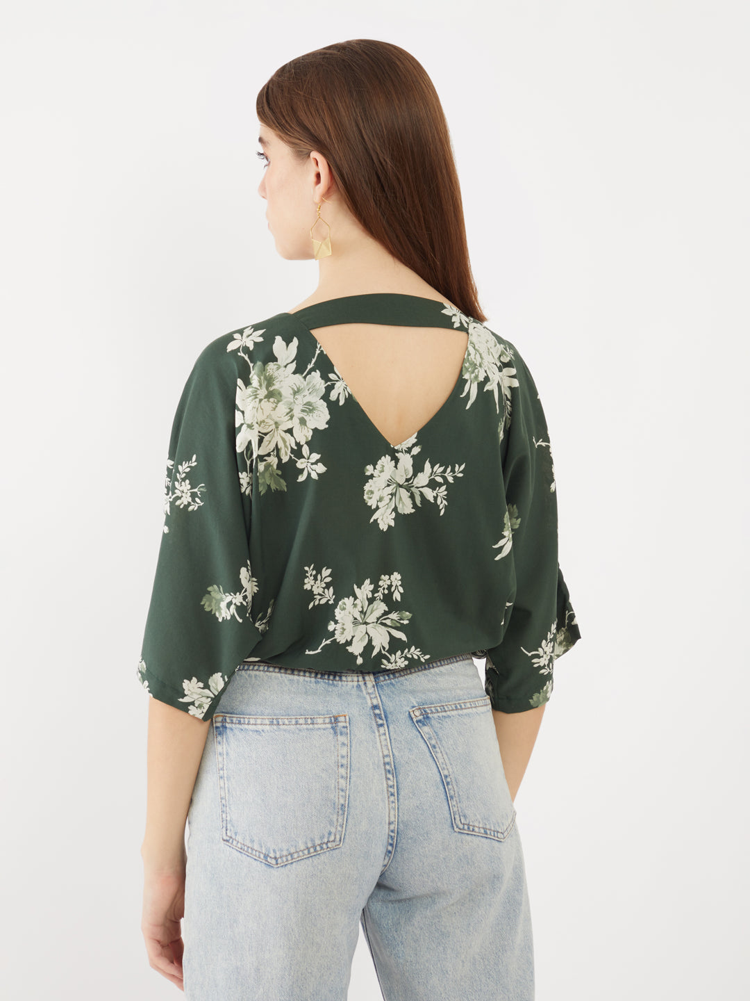 Green Printed Top