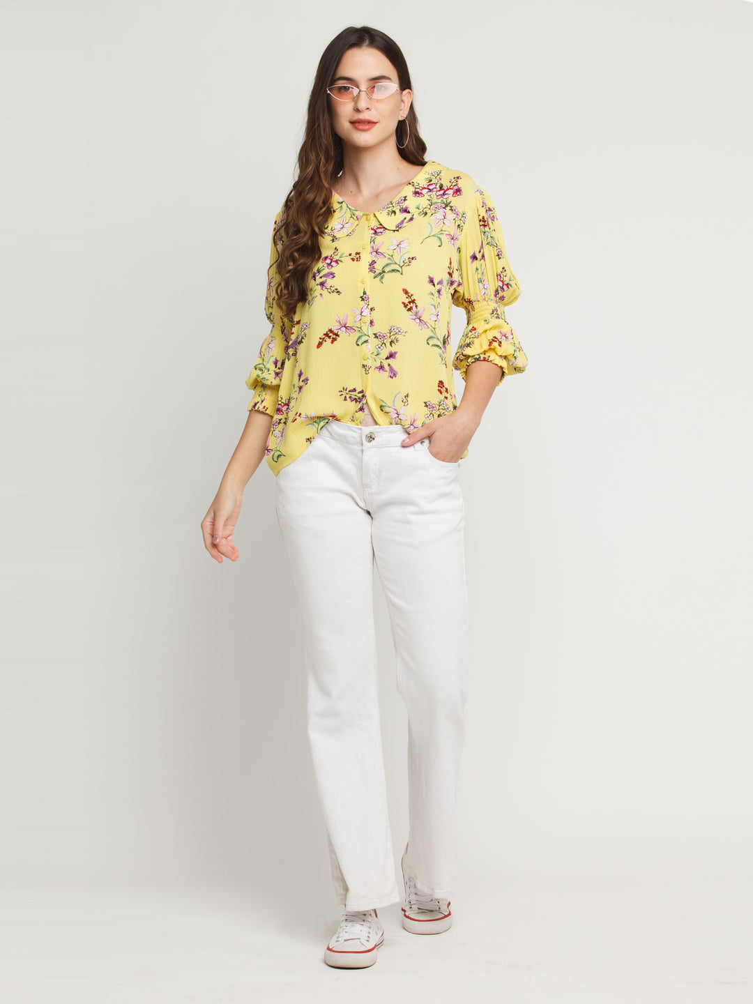 Yellow Printed Shirt