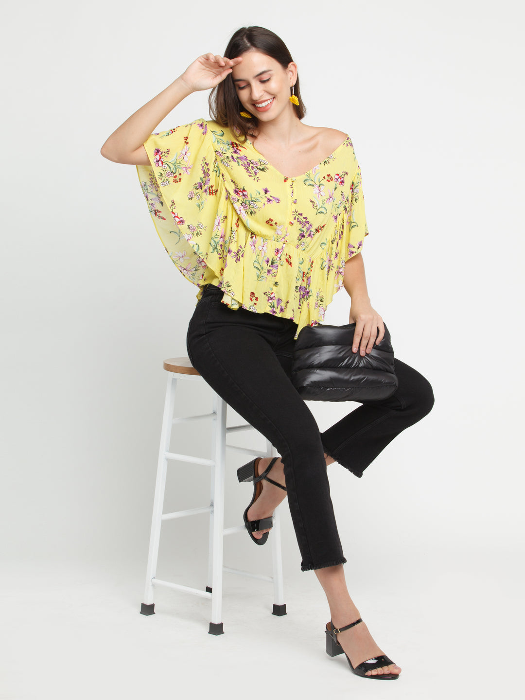 Yellow Printed Top