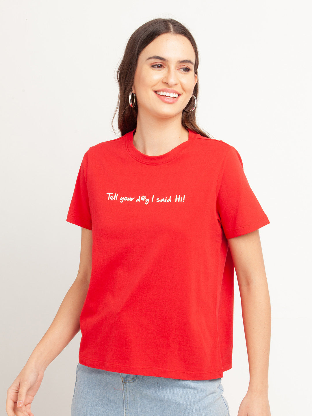 Red Printed T-Shirt