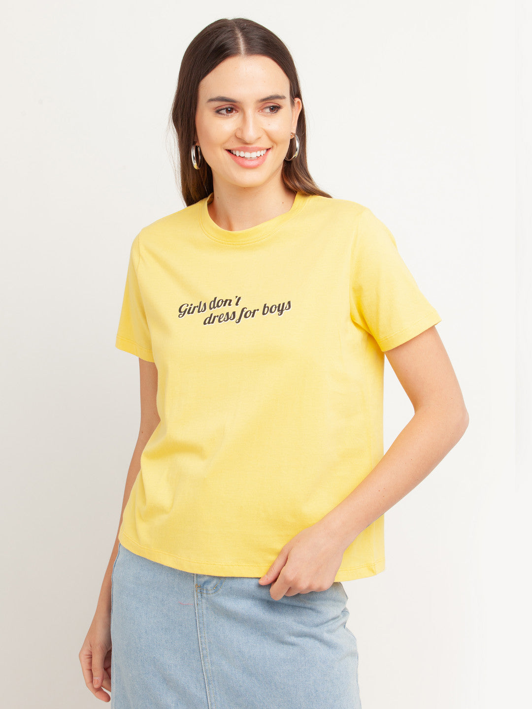 Yellow Printed T-Shirt