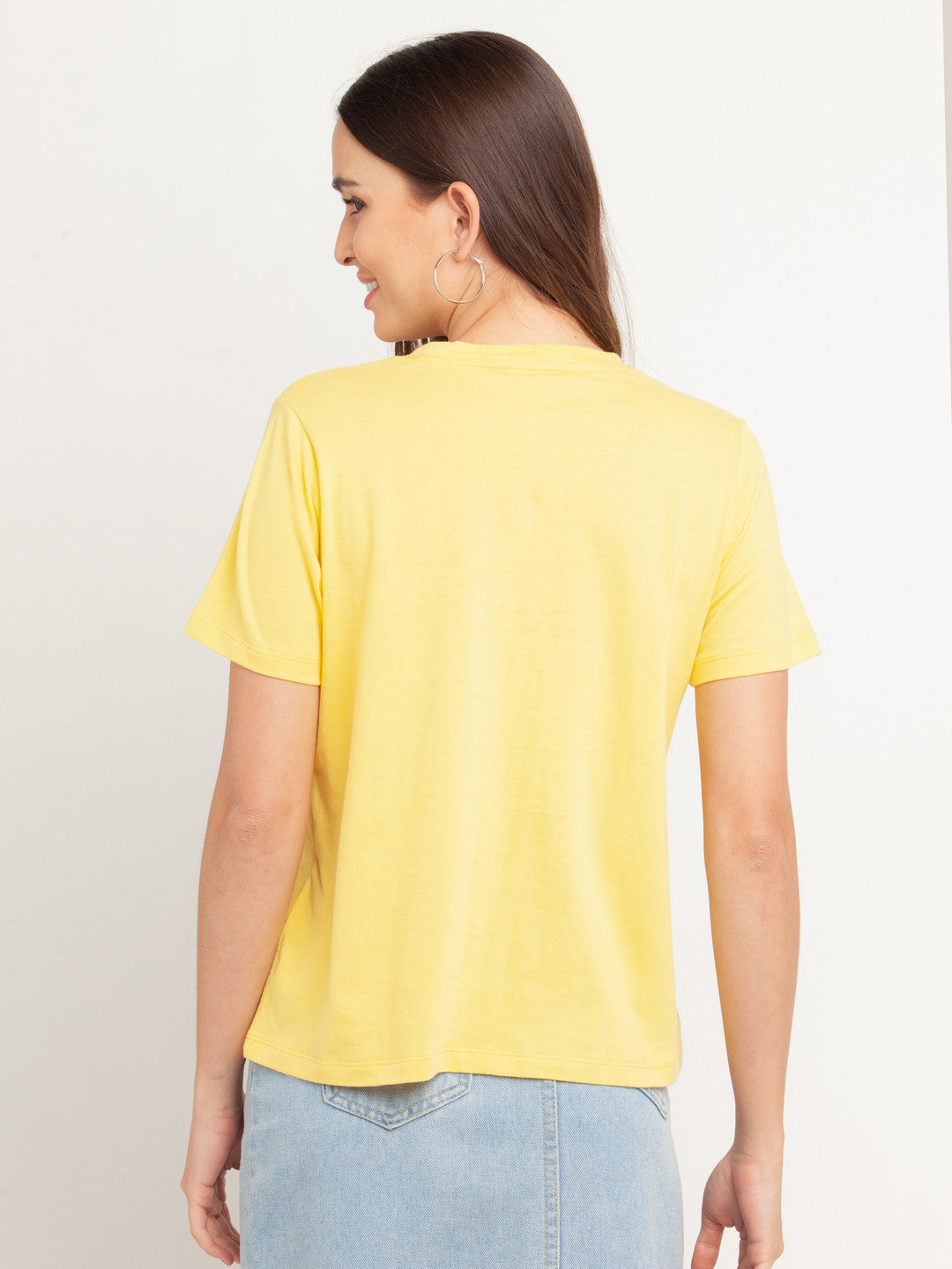 Yellow Printed T-Shirt