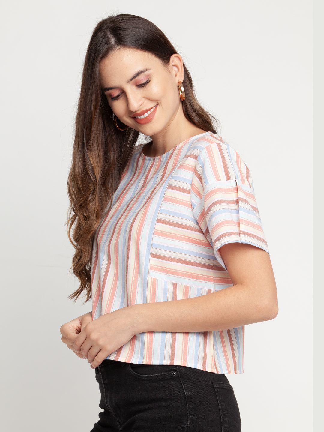 Multicolored Striped Top