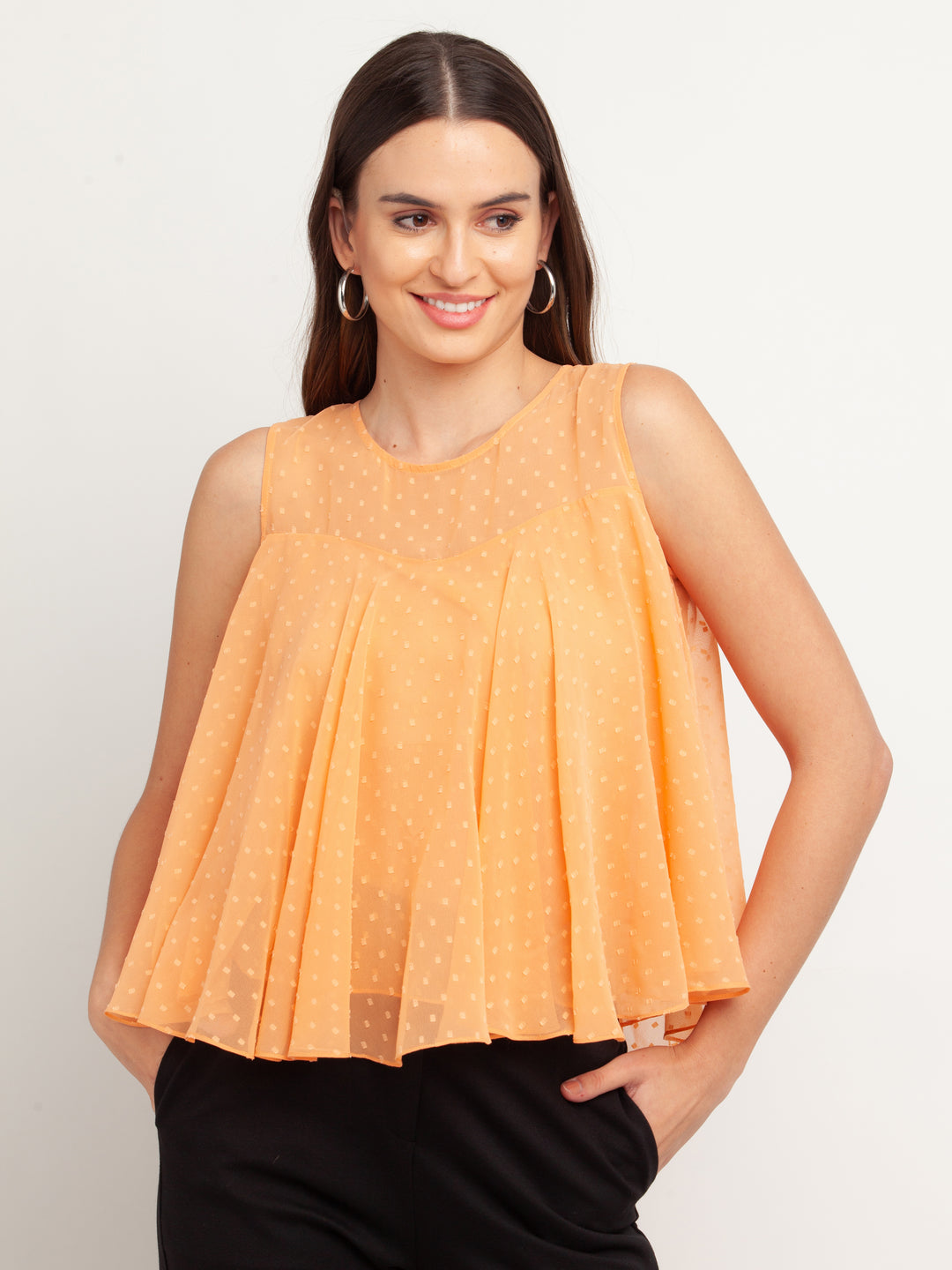 Peach Solid Top