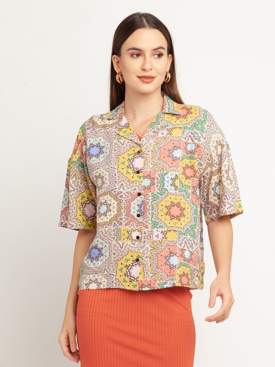 Multicolored Printed Shirt For Women