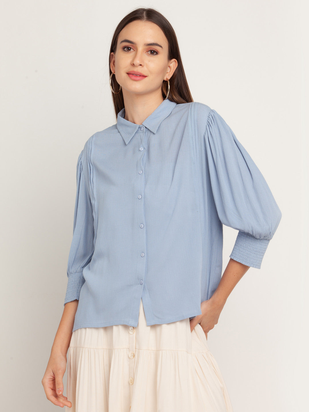 Blue Solid Shirt