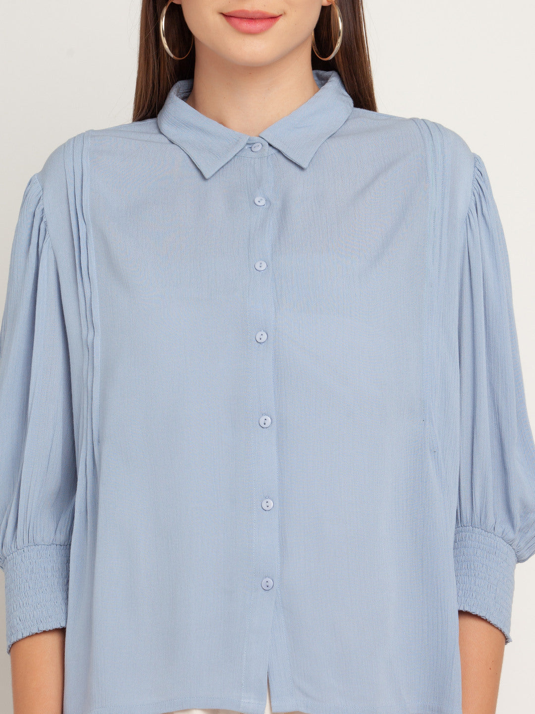 Blue Solid Shirt