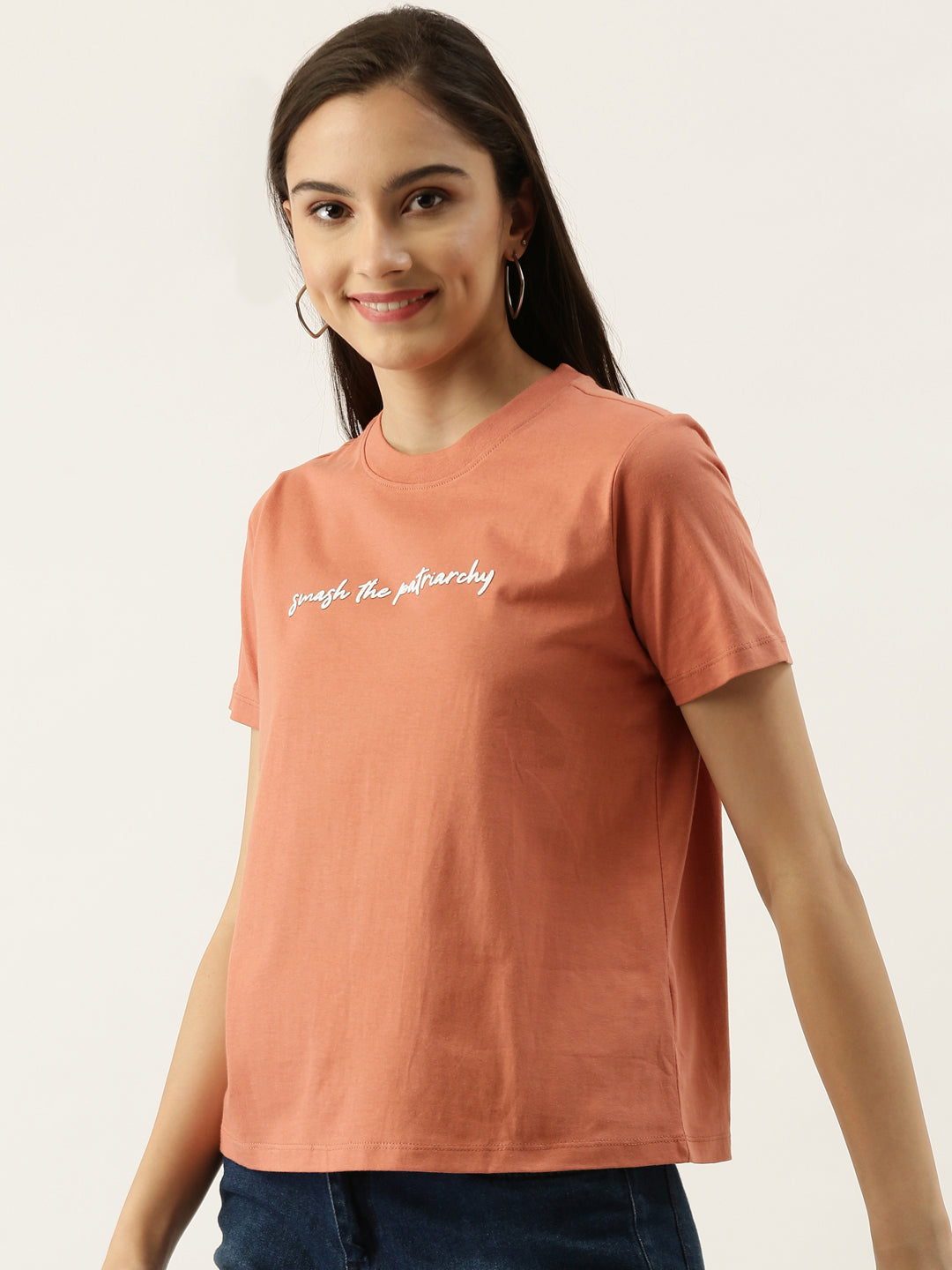 Brown Printed T-Shirt