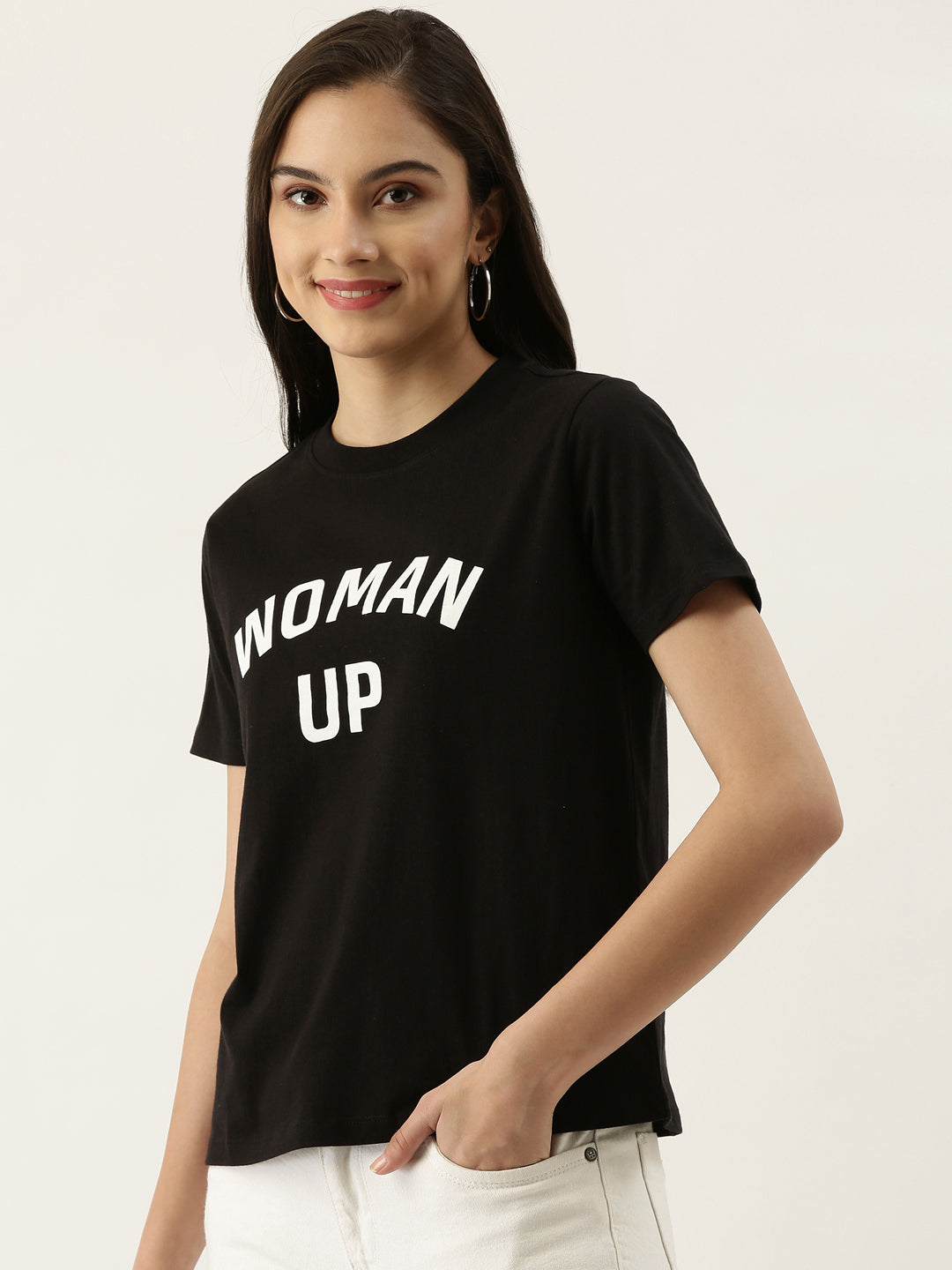 Black Printed T-Shirt For Women