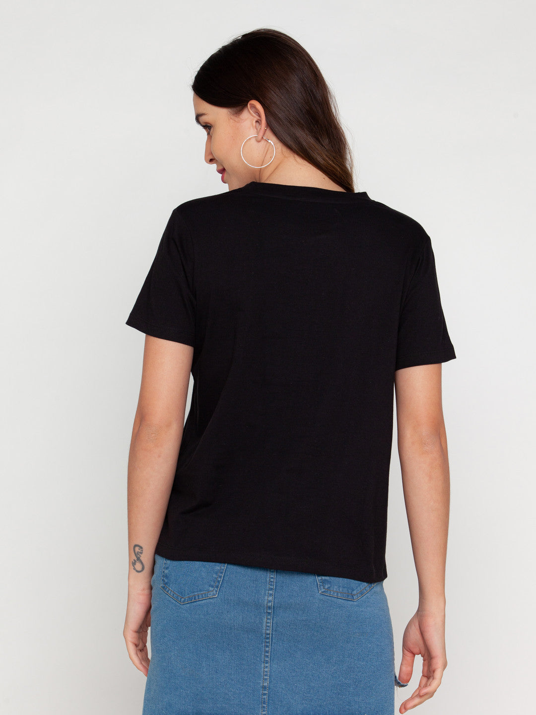 Black Printed T-Shirt