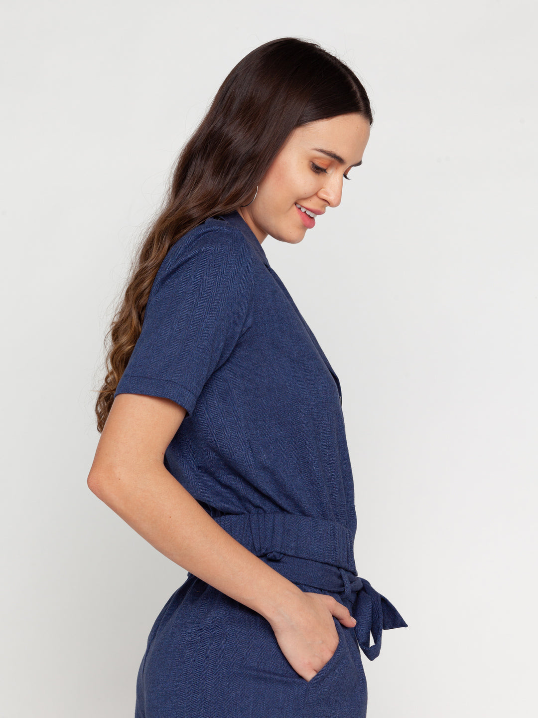 Solid Blue Crop Top