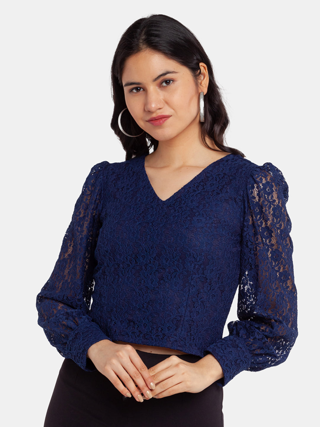 Blue Lace Top