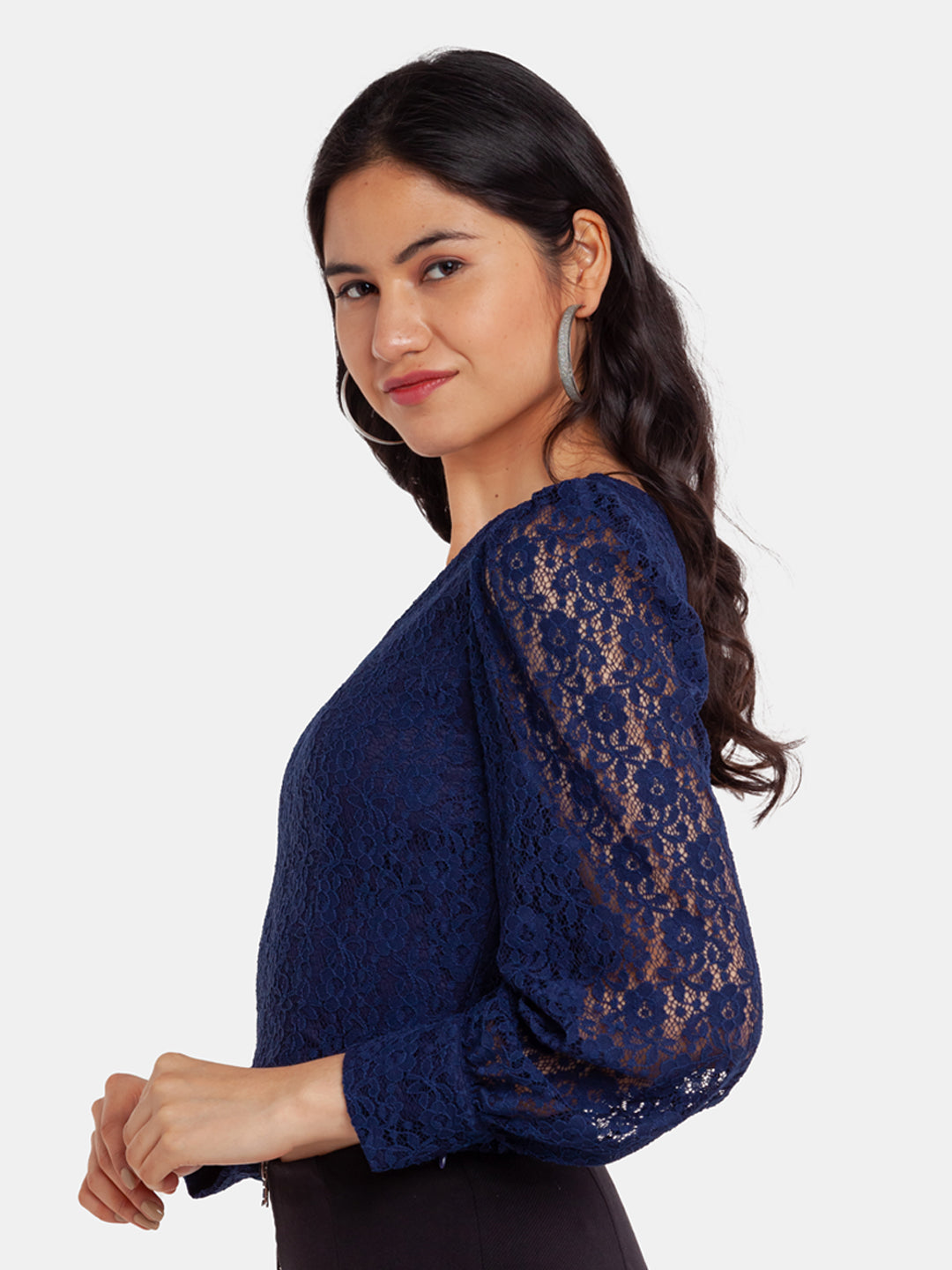 Blue Lace Top