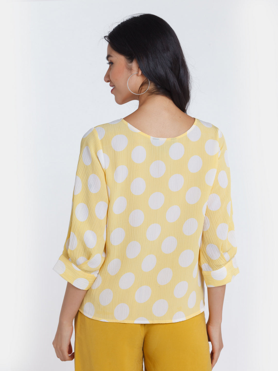 Yellow Polka Top