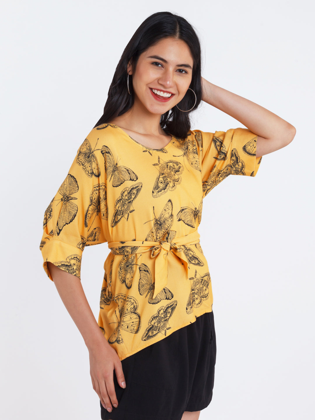 Yellow Printed Top