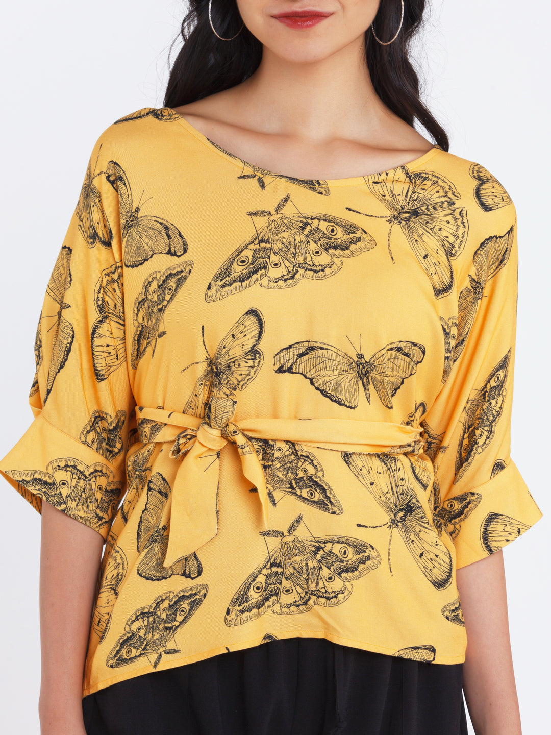 Yellow Printed Top