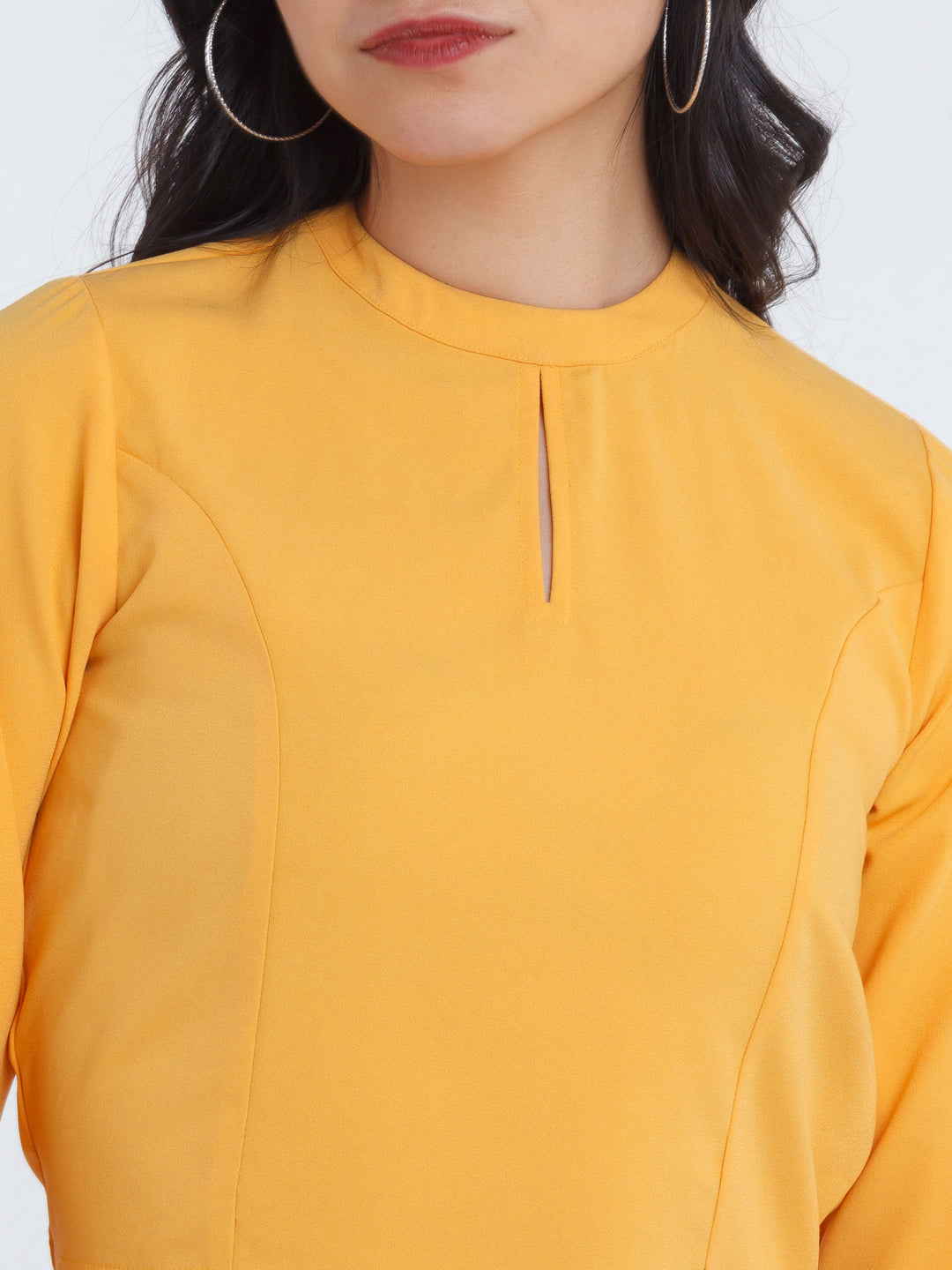 Yellow Solid Straight Top