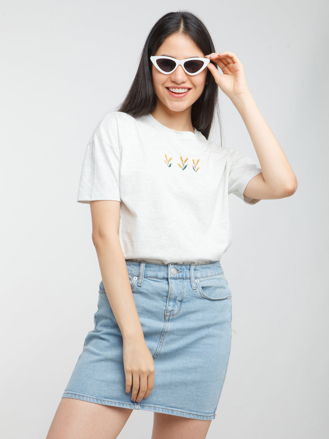 White Solid T-Shirt