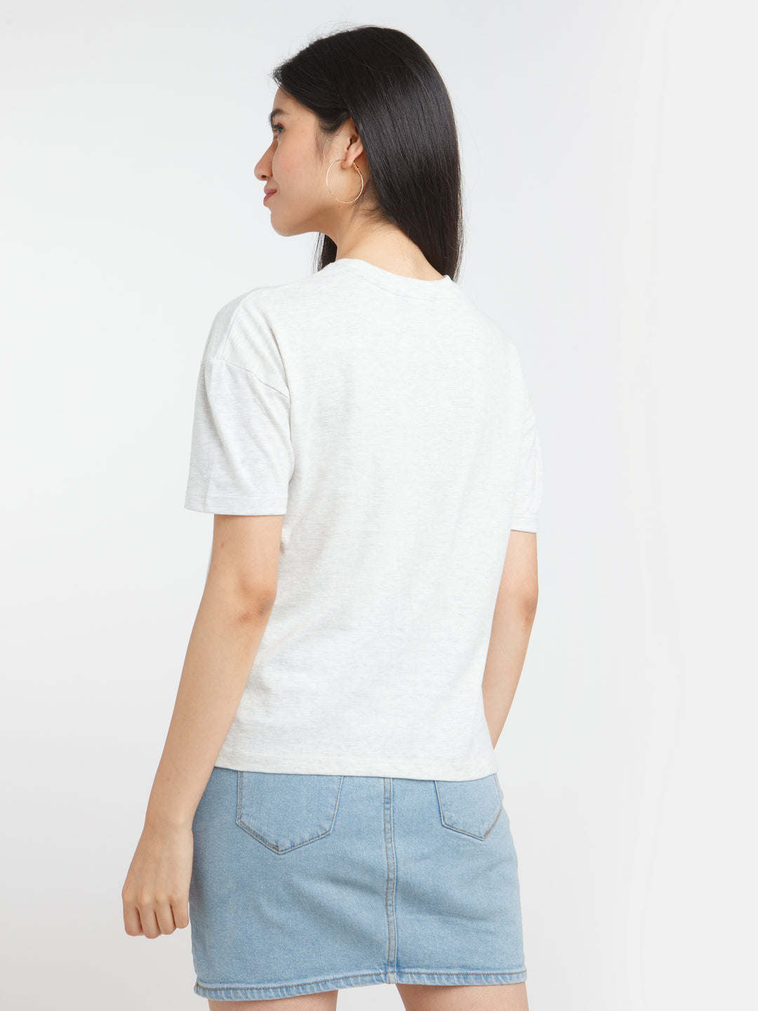 White Solid T-Shirt