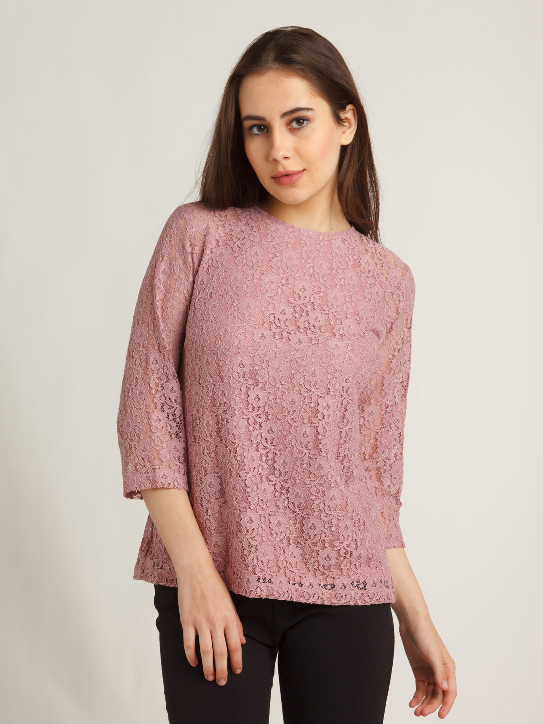 Pink Lace Top