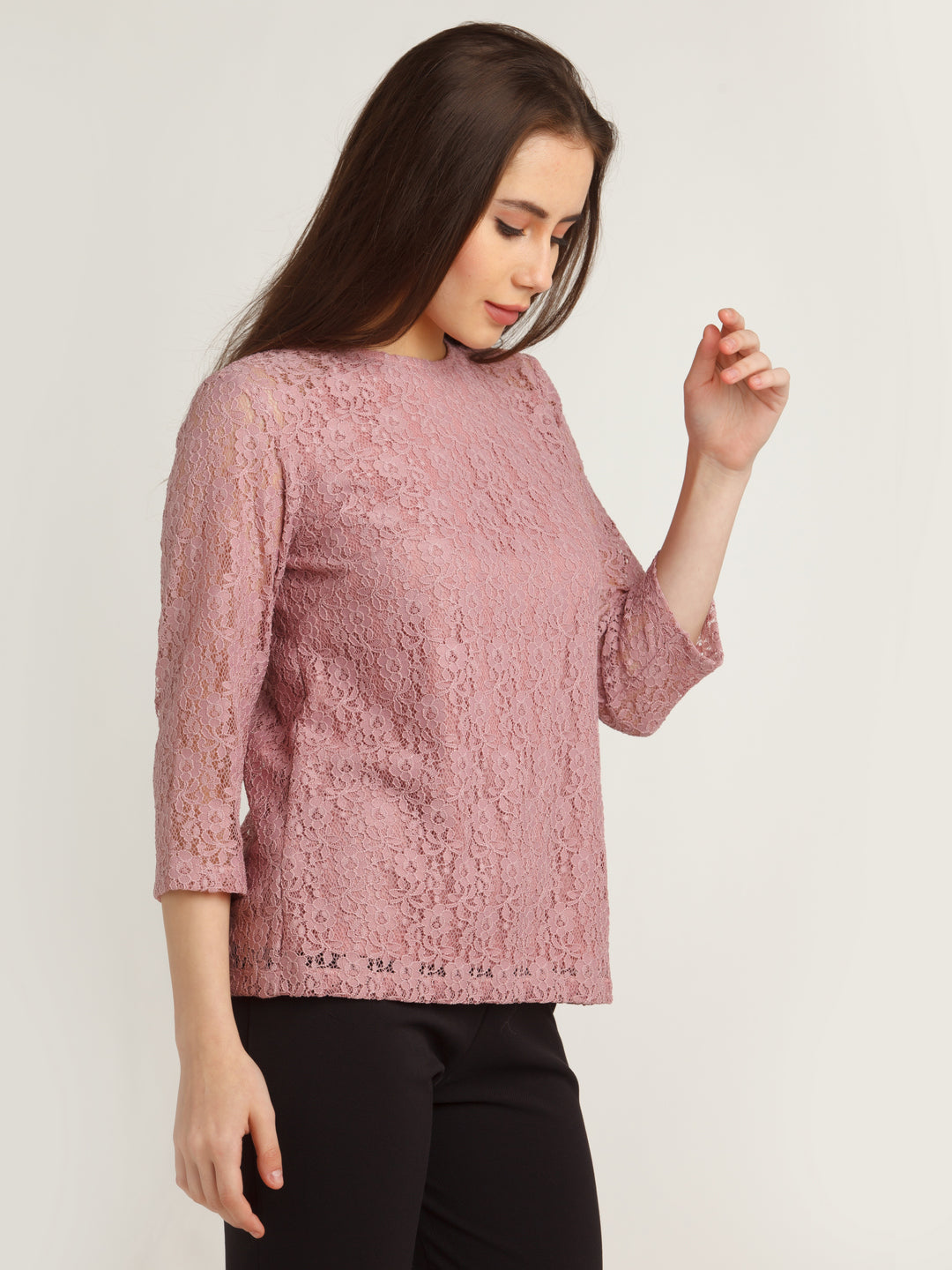 Pink Lace Top