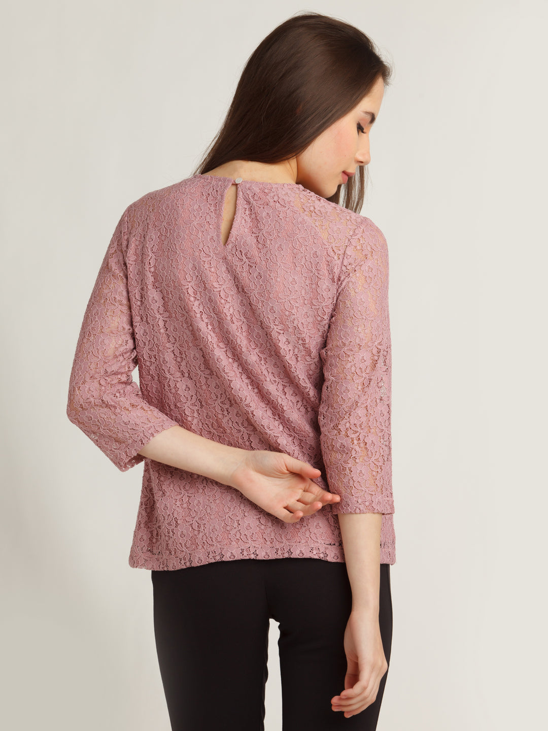 Pink Lace Top For Women