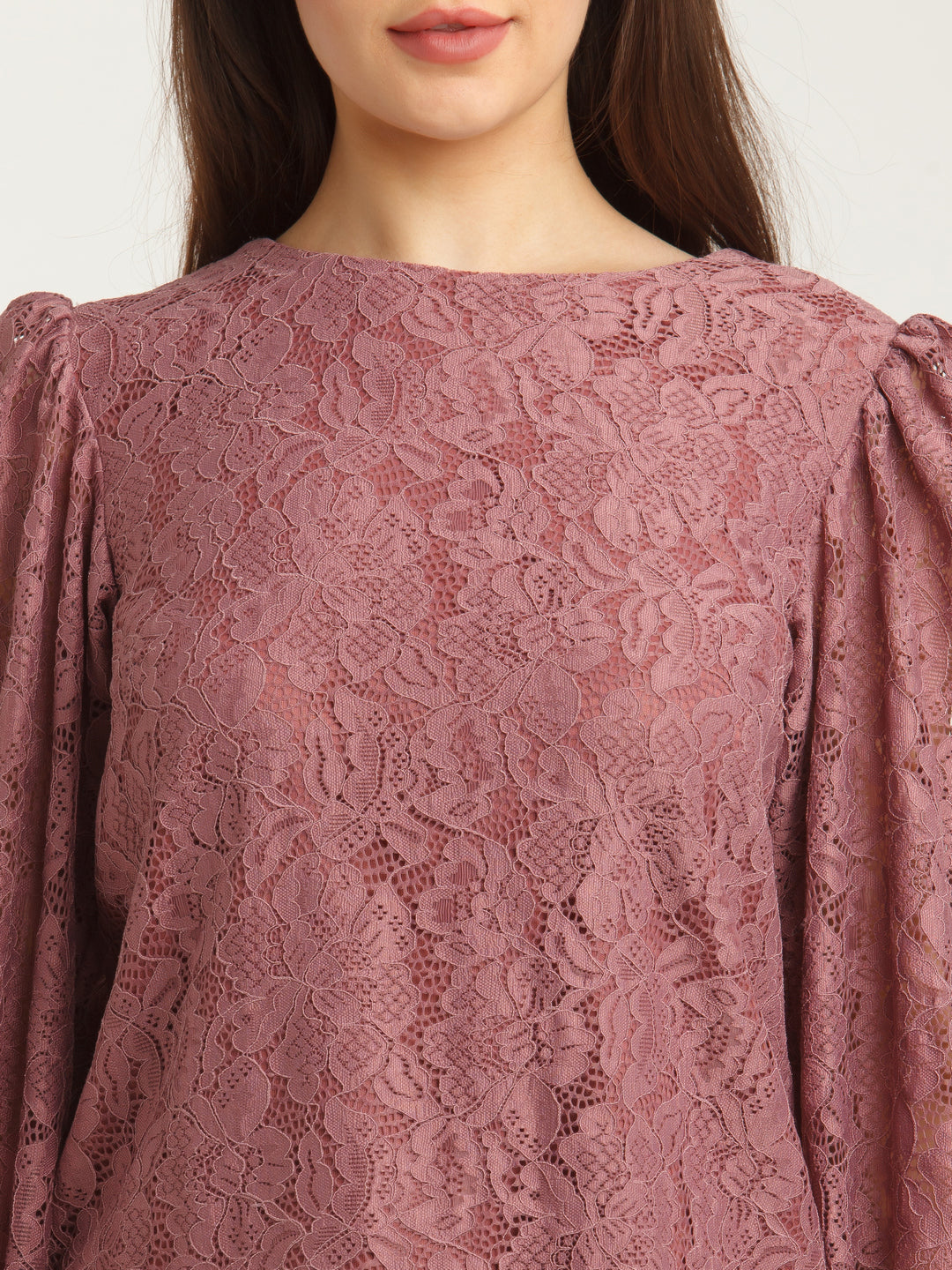 Pink Lace Top For Women