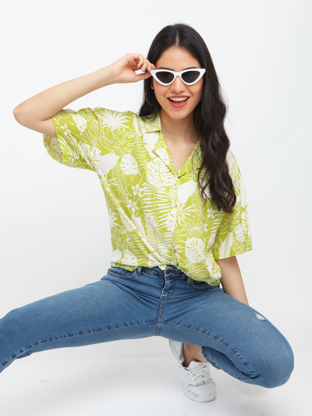 Green Printed shirt