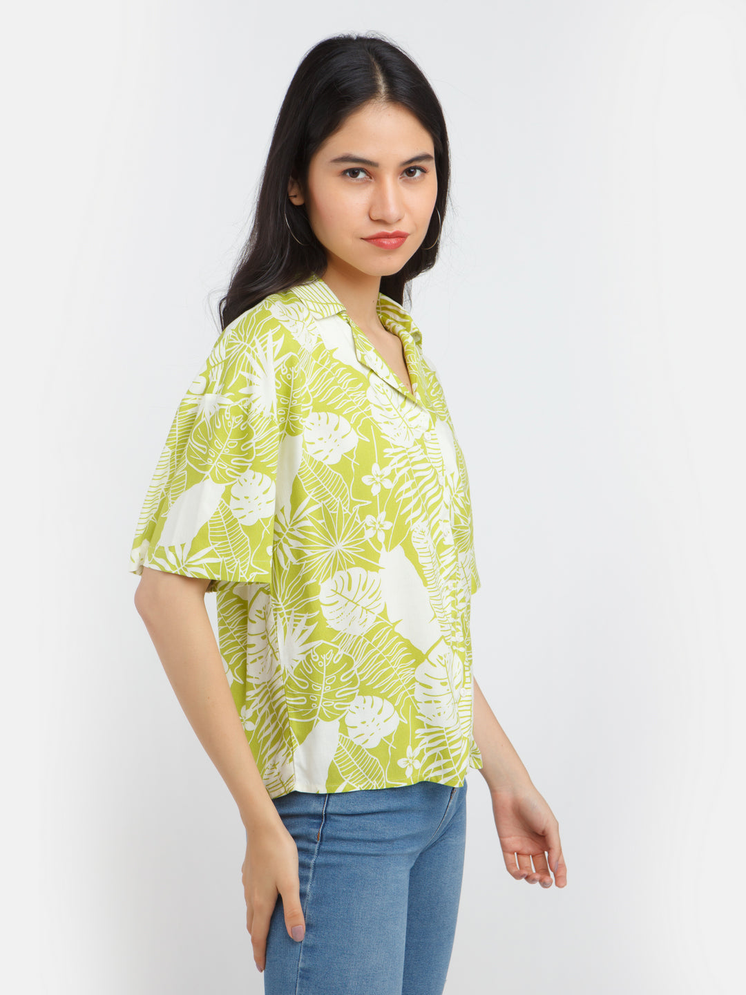 Green Printed shirt