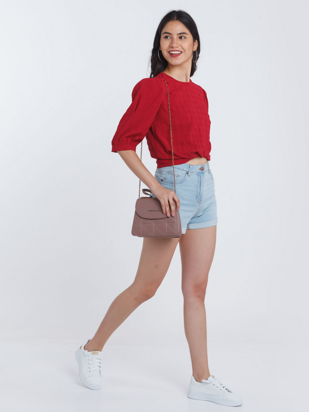 Red Puff Sleeve Top