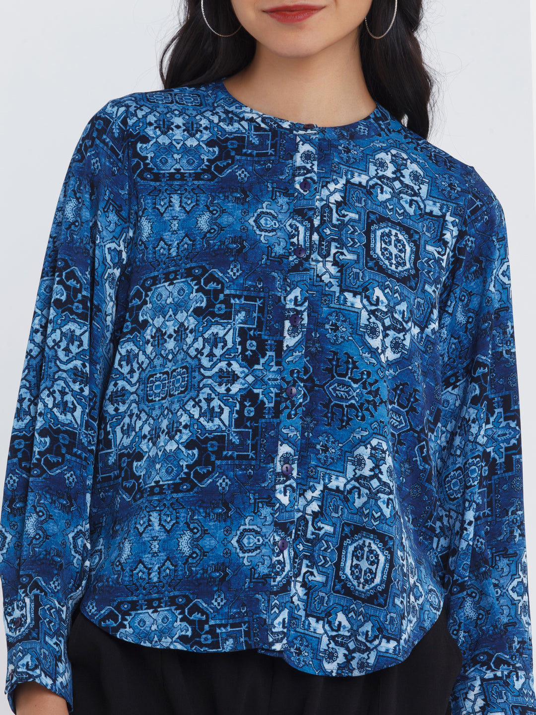 Blue Printed Shirt