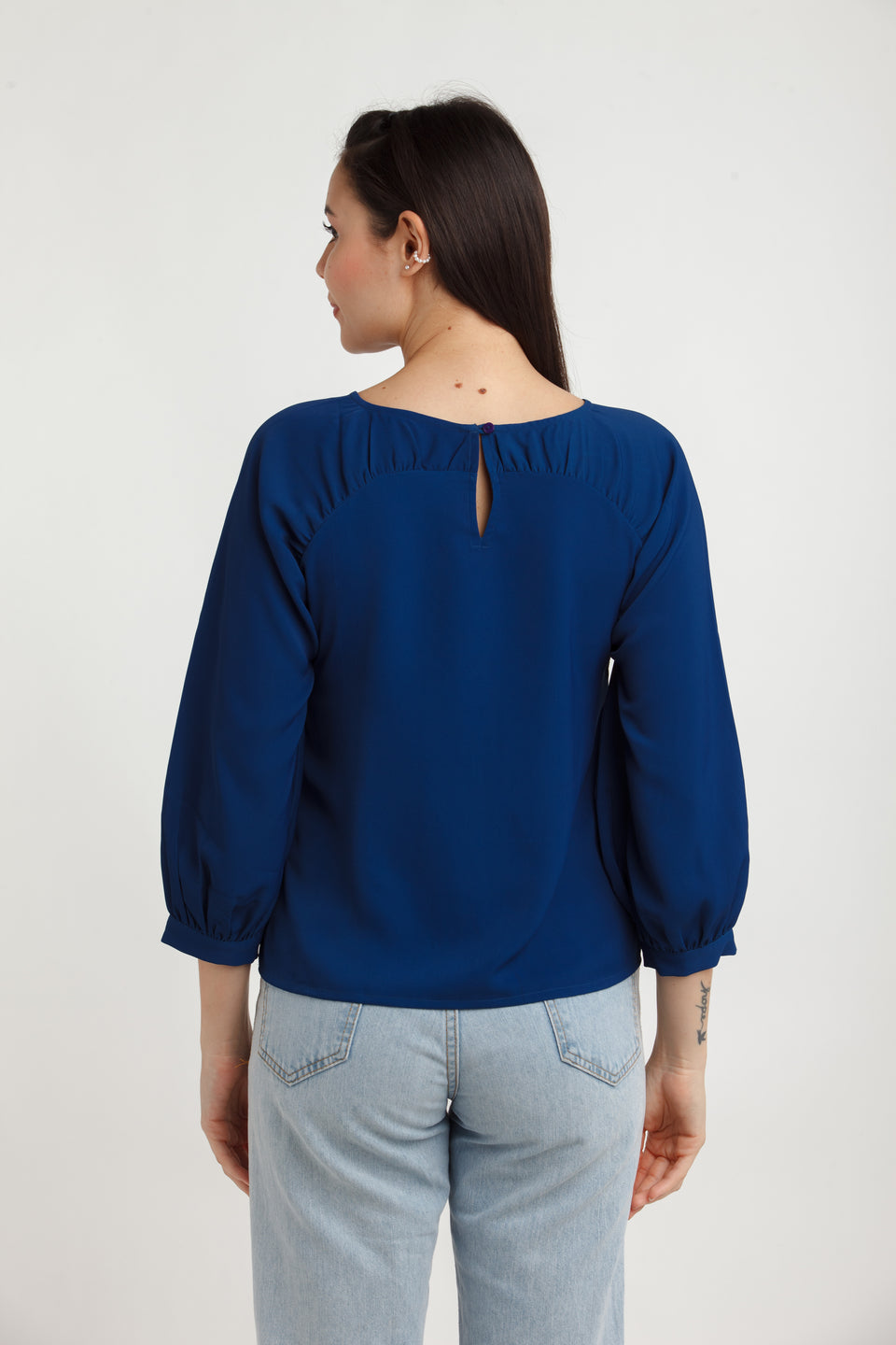 Navy Blue Solid Top