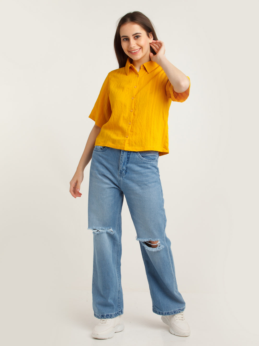 Yellow Solid Shirt